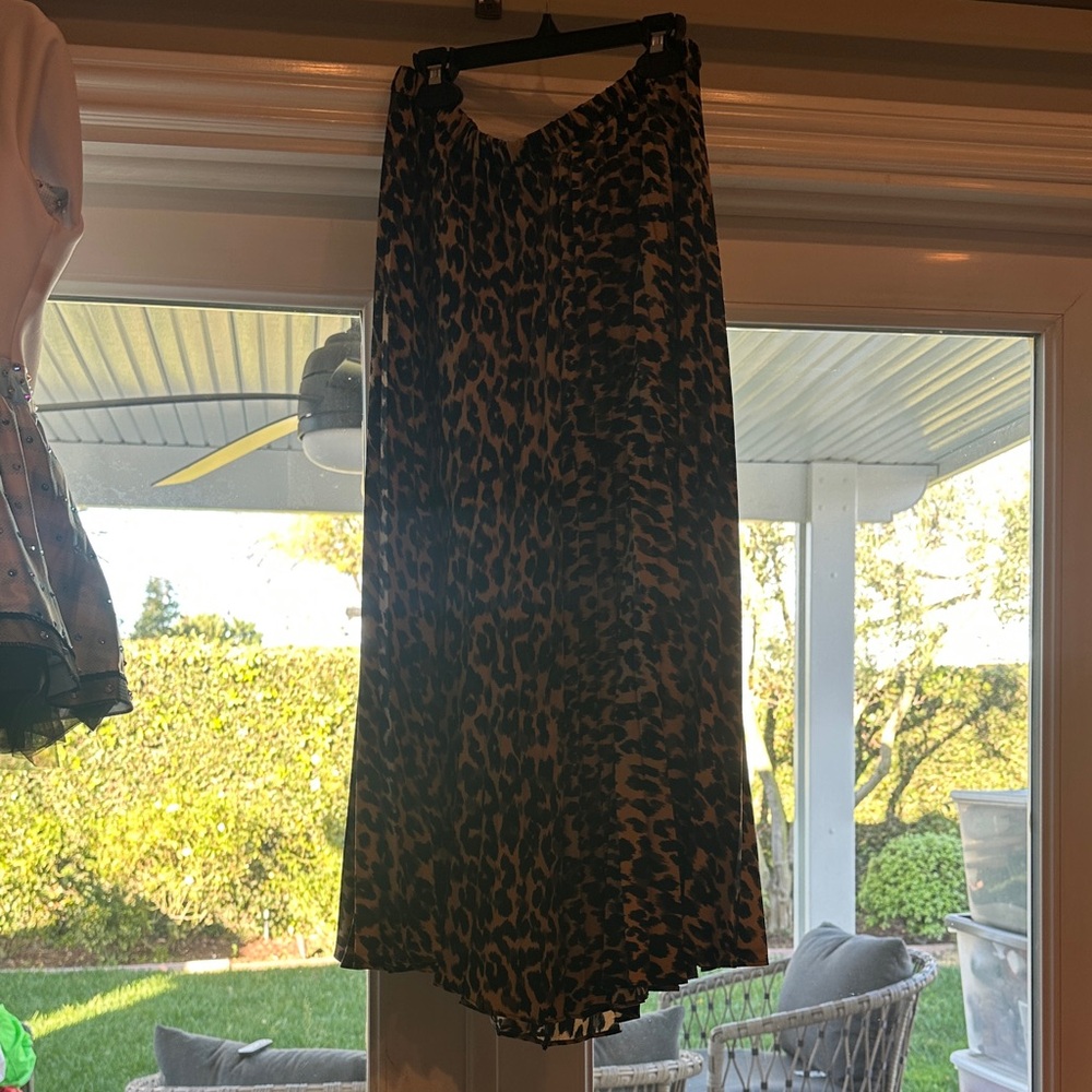 Halogen Animal Print Maxi Skirt
